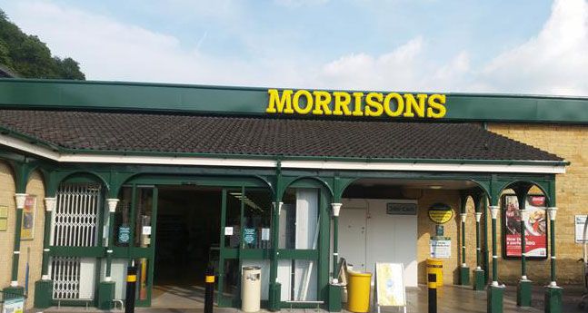 A Morrisons store, revamp. Newly painted